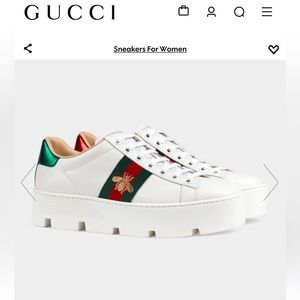 GUCCI Women’s Ace Embroidered Platform Sneaker